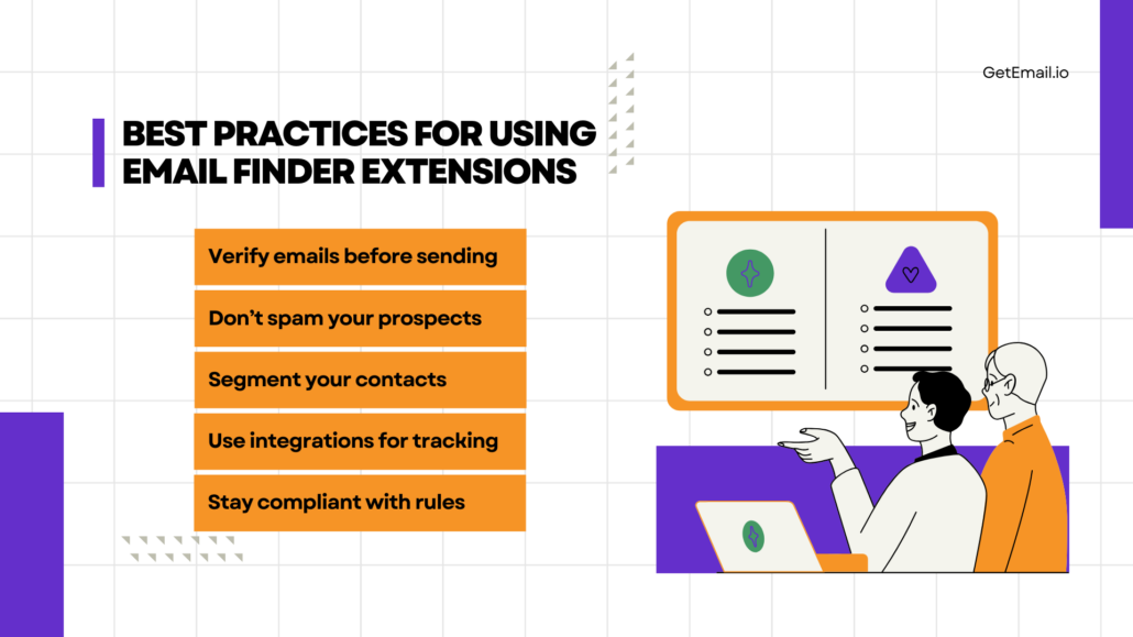 Best practices of using email finder extension