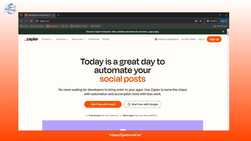 Zapier Homepage